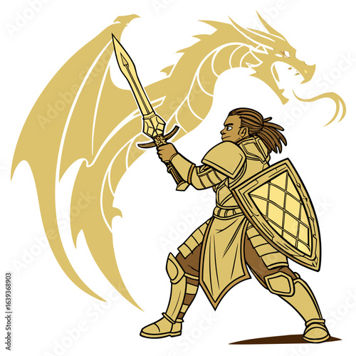 knight with sword
