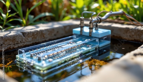 biotechnology integrates microbial electrolysis cells in wastewater treatment for hydrogen production and contaminant removal.