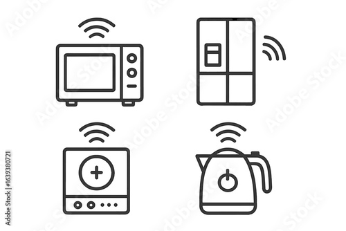Iconic smart kitchen appliances illustrating modern convenience and technology advancements in home cooking