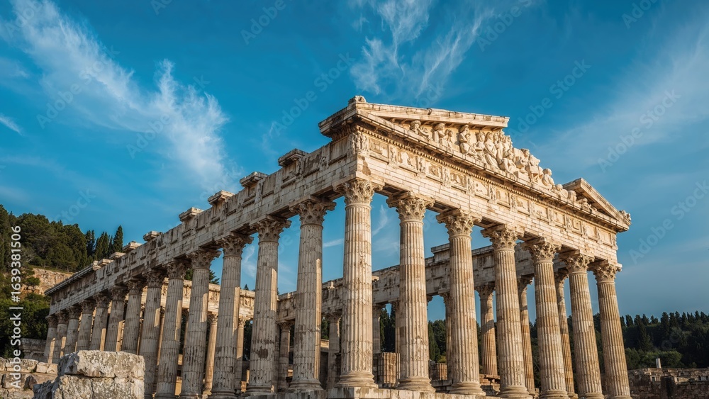 Naklejka premium The Ancient Trajaneum Dedicated to Emperor Trajan