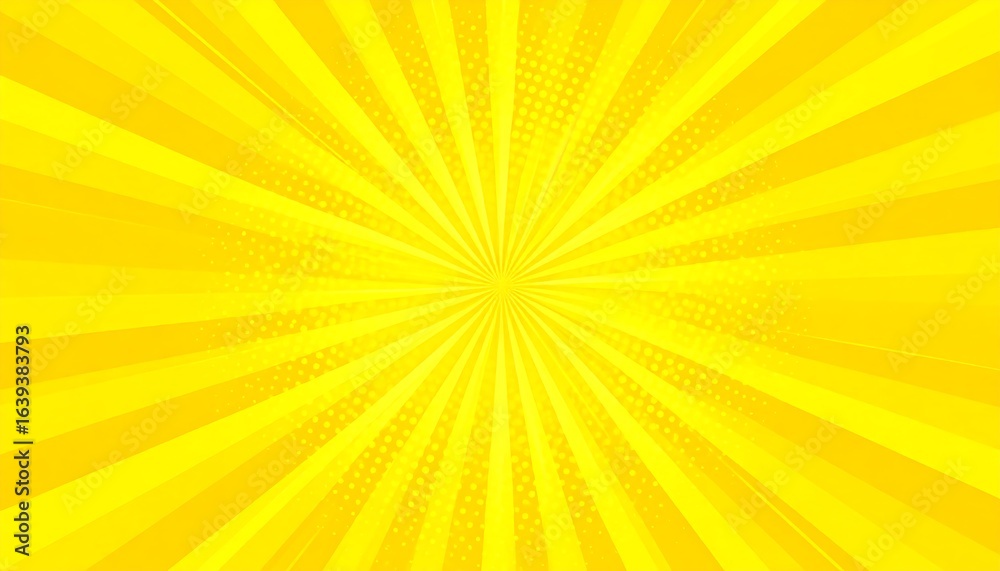 Radiating yellow background with comic book style. Radiating yellow background with comic book style.