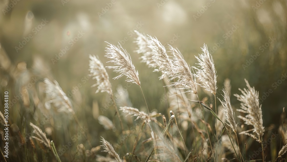 Fototapeta premium Charming Ivory Grass Flowers