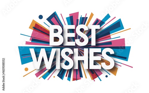 Best wishes isolated on white background