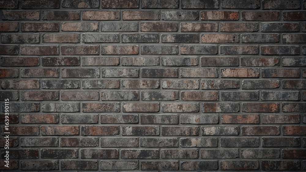 Fototapeta premium Interior background featuring black brick wall