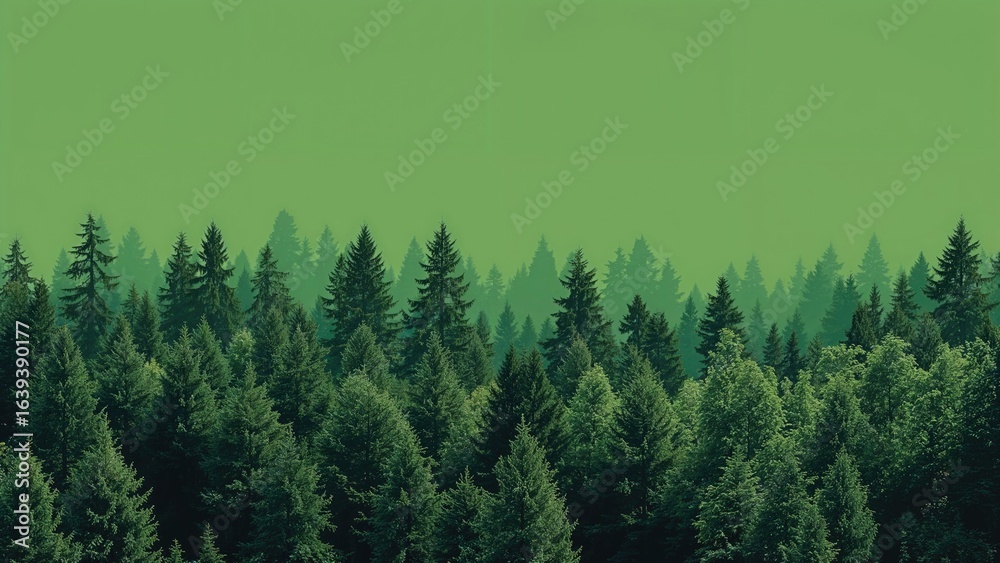 Fototapeta premium Exceptional Silhouette Graphics of Trees and Forest