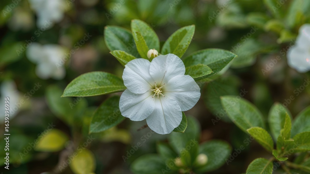Obraz premium Beautiful White Bougainvillea Flowering Plant Suitable for Gardens, Terraces, and Balconies with Elegant Blurred Background Photograph