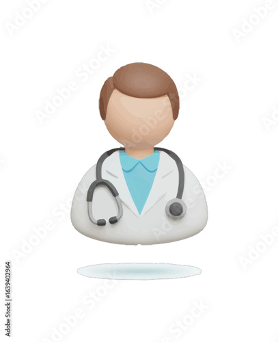 3d medical doctor with stethoscope