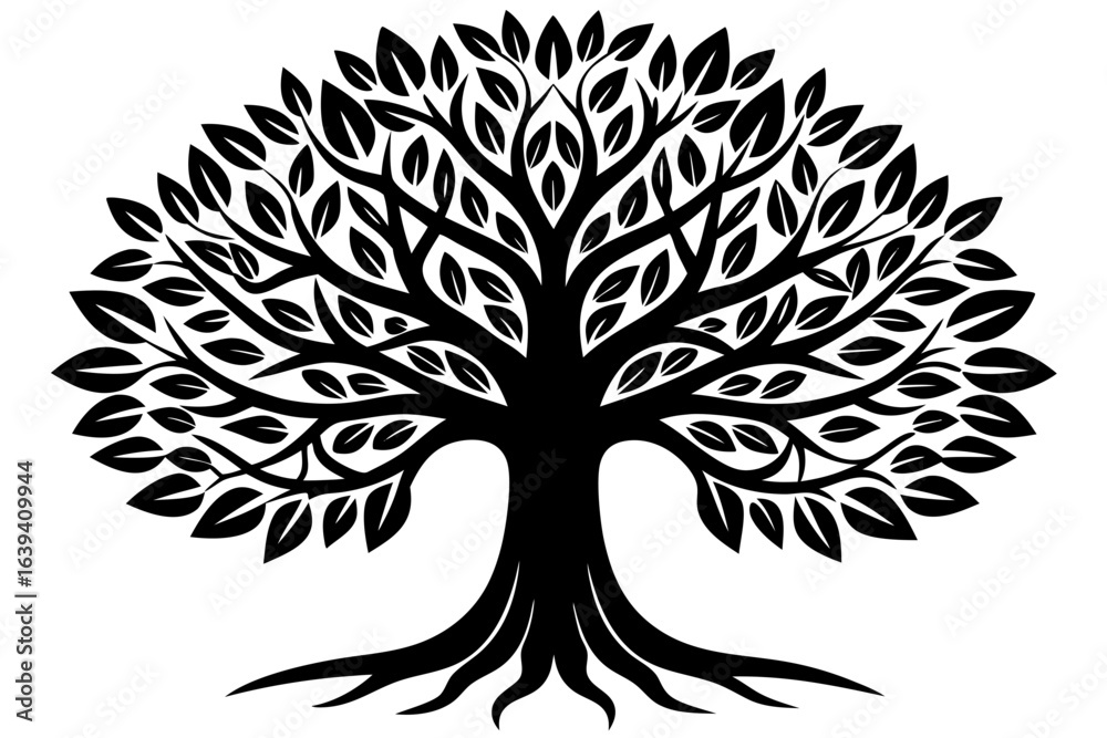Obraz premium Vector tree silhouette