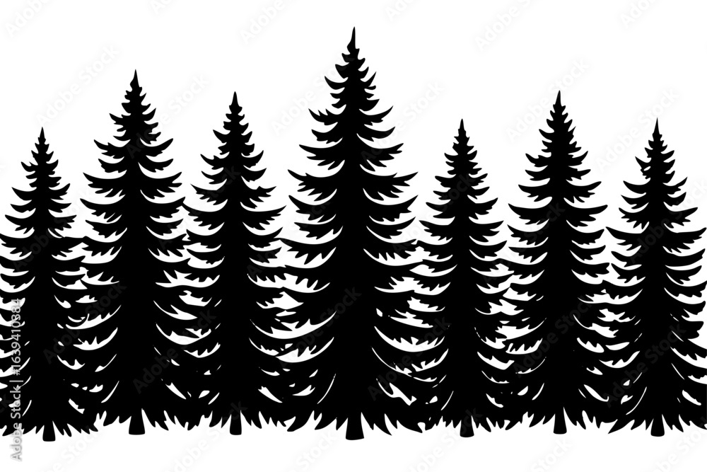 Obraz premium Vector illustration of a christmas tree