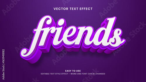 friends editable text effect
