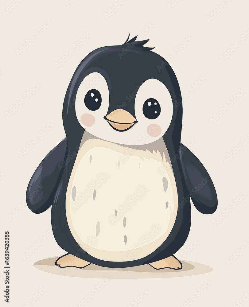 Obraz premium Nursery Wall Art with cute Penguin.
