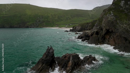 Approaching Keem Beach with a view of the cliffs, Ireland