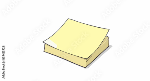 Yellow sticky note pad