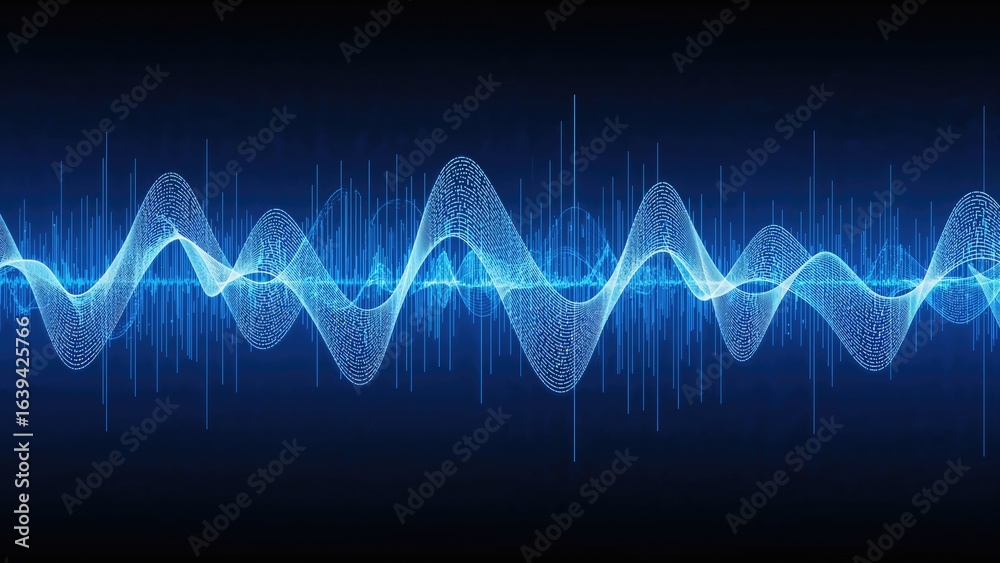 Fototapeta premium Halftone Pattern Waveform