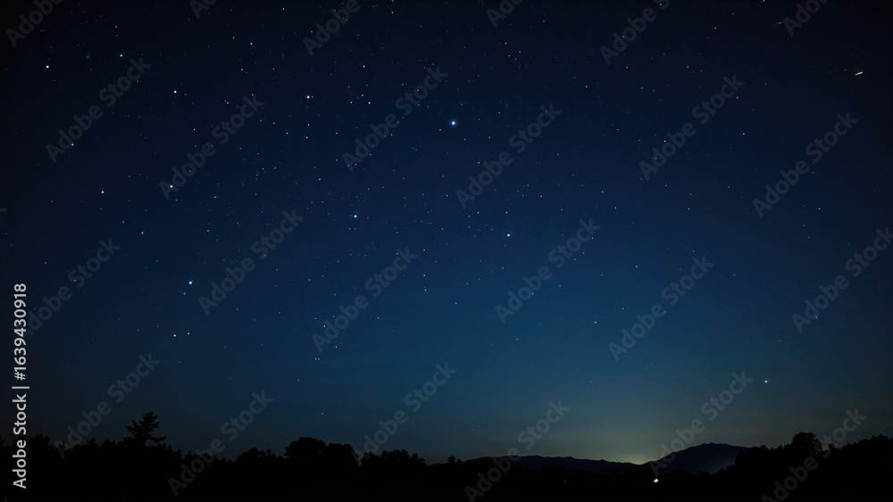 Naklejka premium Peaceful night view in nature