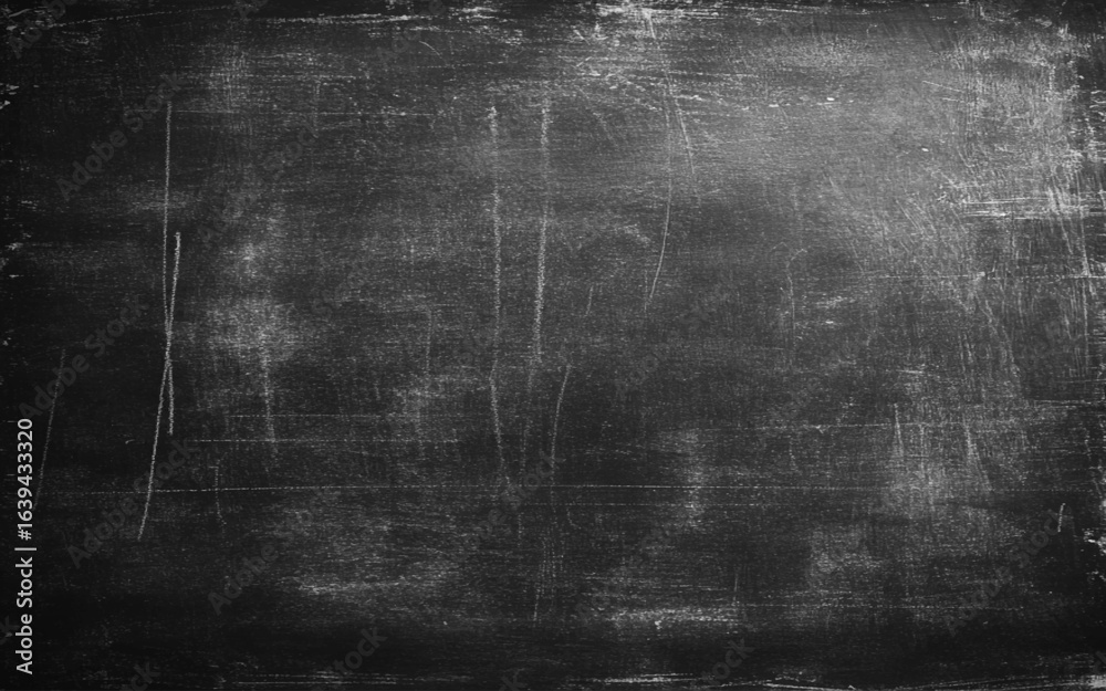 Obraz premium Black background with blackboard grunge chalkboard texture black and white background. Vector eps