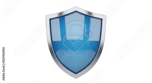 Free Download Secure Digital Fortress: A visual representation of digital security, embodied by a shield featuring a lock, symbolizing protection, safety, and trust.  - GFXLoad