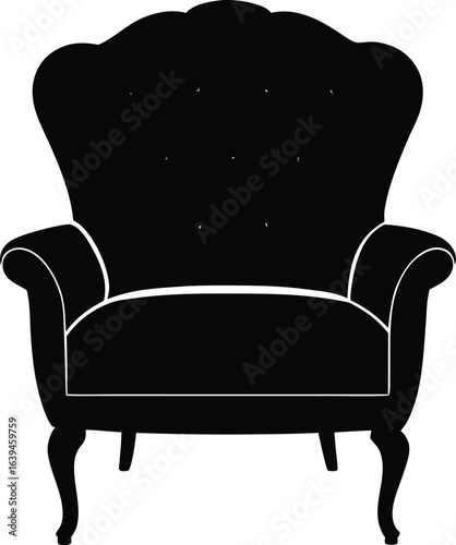 black leather sofa