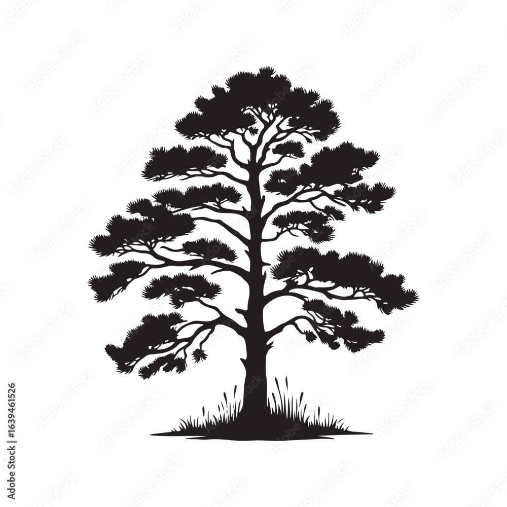 Obraz premium tree silhouette vector