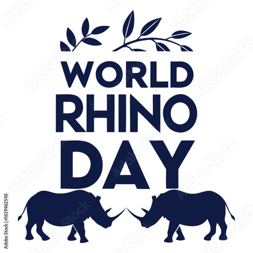 World Rhino Day and Save The Rhino Poster Design
