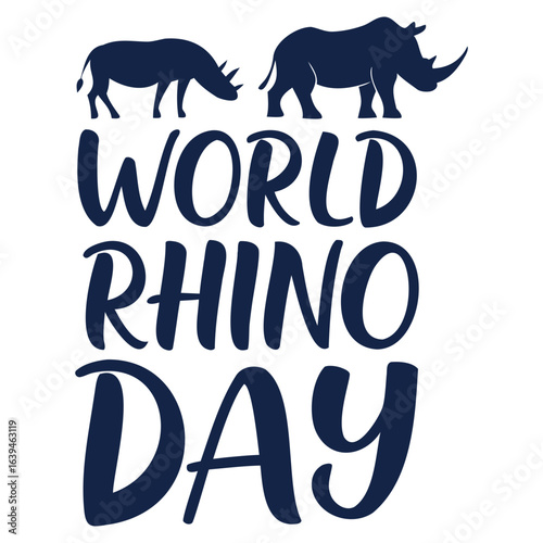 World Rhino Day and Save The Rhino Poster Design