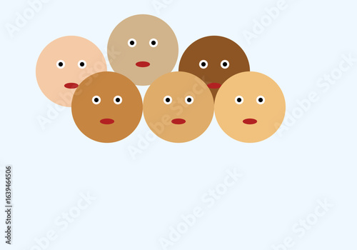 Diverse faces abstract illustration