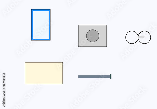 Flat lay office desk