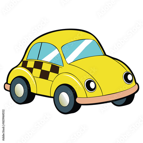Yellow Taxi and Cab Service Vector Design