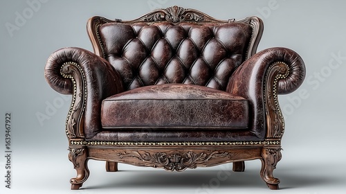 Luxury leather armchair modern home decor