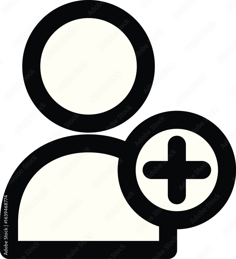 Fototapeta premium an icon representing adding a new person
