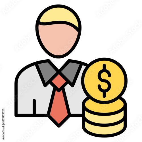 Investor lineal color icon