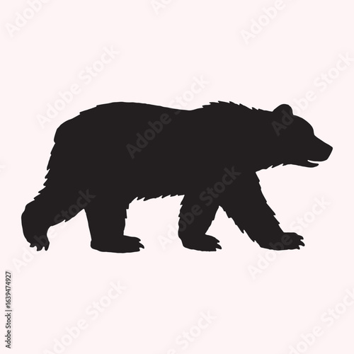 Bear Silhouette – Black Wildlife Animal Illustration