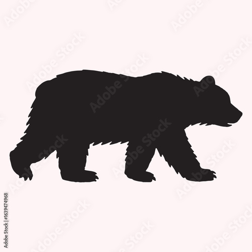 Bear Silhouette – Black Wildlife Animal Illustration