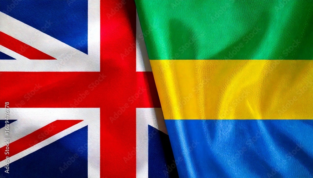 イギリスとガボンの国旗。(UK flag and Gabon flag.)
イギリスとガボンの国旗。(UK flag and Gabon flag.)