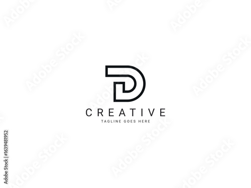d modern letter logo