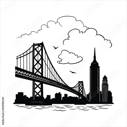 san francisco skyline silhouette