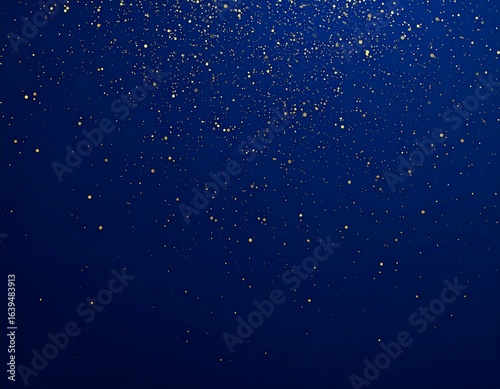 Golden glitter scattered across a deep blue background, creating a sparkling and luxurious effect like stardust in the night sky.