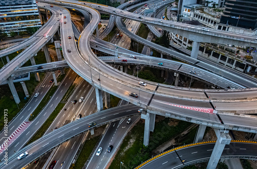 Canvas Print Spaghetti junction in Petaling Jaya near Kuala Lumpur, Malaysia
