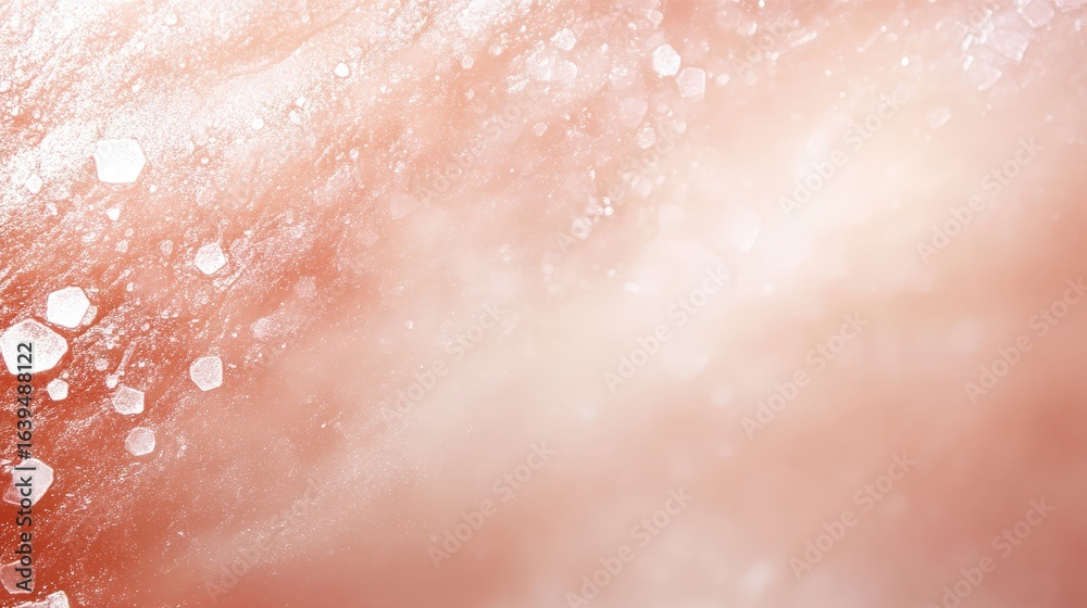 Fototapeta premium Close-Up View of Pink Salt Crystals on Natural Surface Texture
