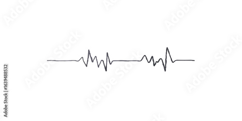 Heartbeat pulse graph on a medical monitor showing a cardiogram wave