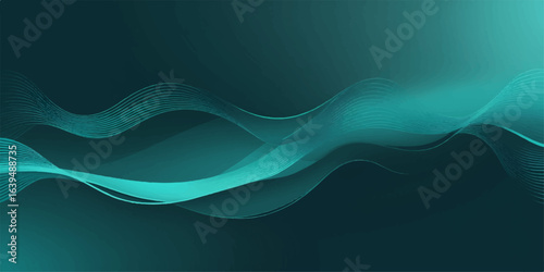 Abstract blue wave design with flowing lines and light, perfect for a modern backdrop or wallpaper
