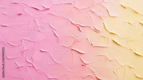 Abstract Pink and Yellow Textured Background with Wavy Patterns