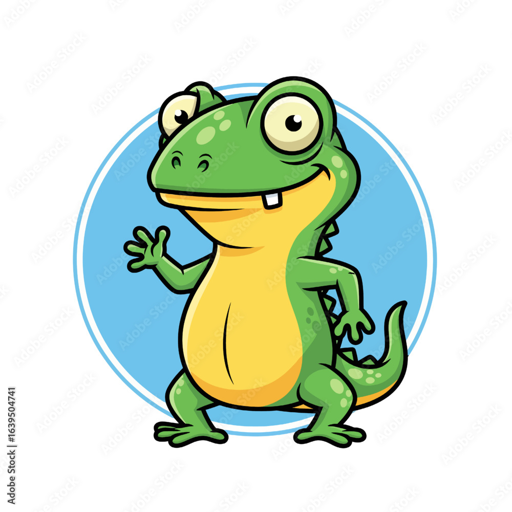 Naklejka premium cute lizard very cool design