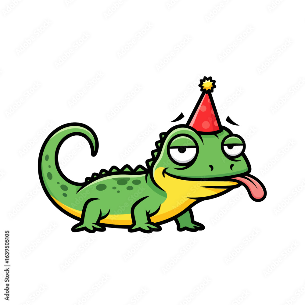 Fototapeta premium cute lizard very cool design