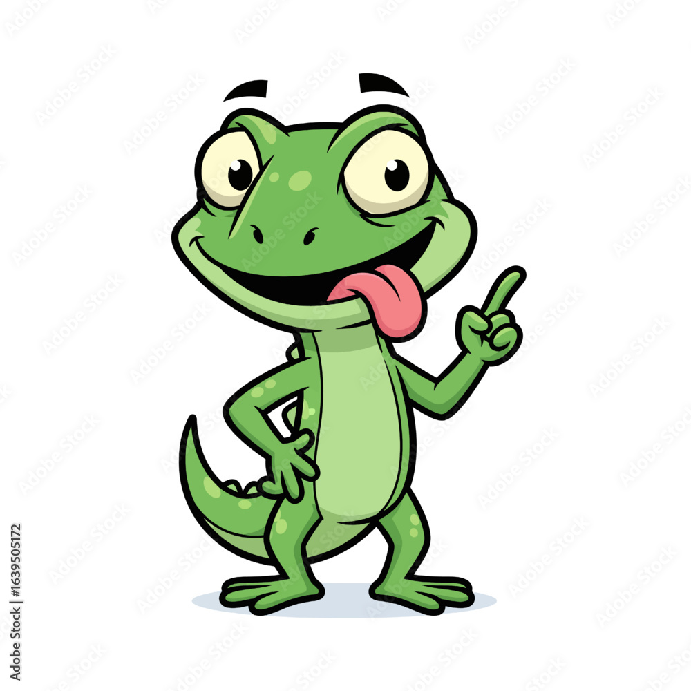 Fototapeta premium cute lizard very cool design