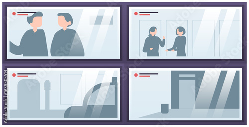 CCTV Monitor Illustration