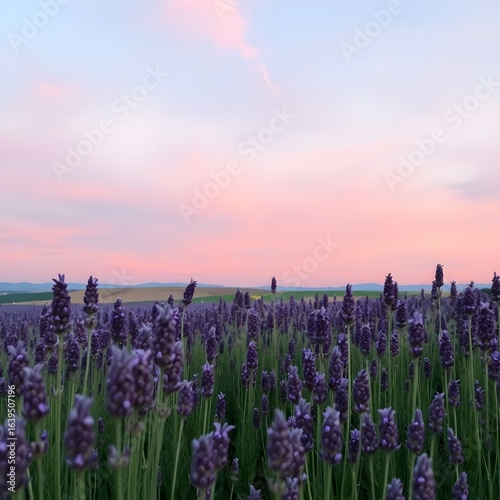lavender field at sunset