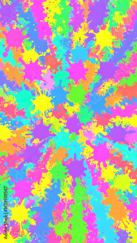 Rainbow Splatter Paint Texture.