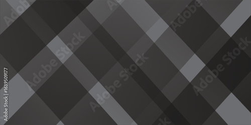 Black abstract background design. Modern wavy line pattern (guilloche curves) in monochrome colors. Premium stripe texture for banner, business backdrop. Dark horizontal vector template