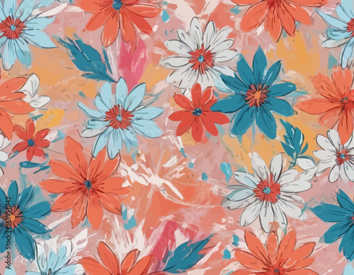 Beautiful Colorful textile design Vector, eye catching design 
